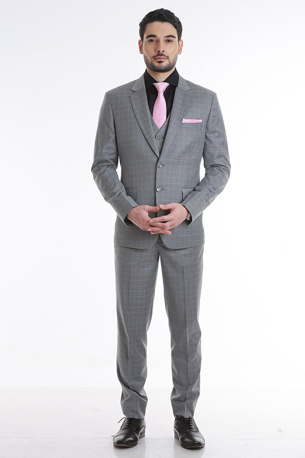 RZLER Pale Blue Three-Piece Suit