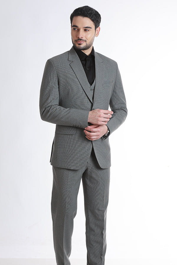RZLER Grey Three-Piece Suit