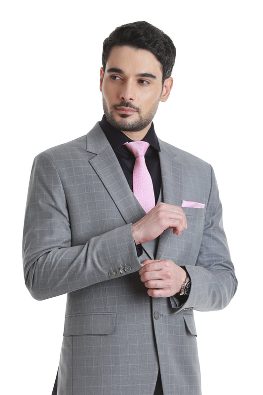 Urban Grey Checks 3 Piece Suit