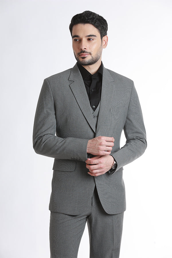RZLER Grey Three-Piece Suit