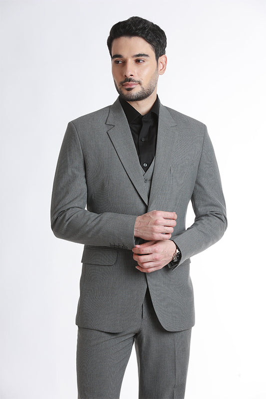RZLER Grey Three-Piece Suit