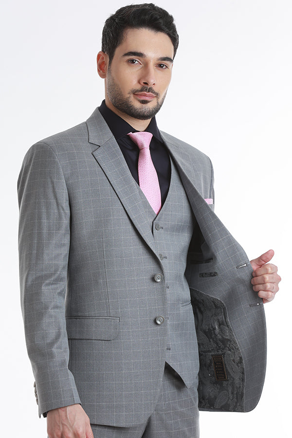 RZLER Pale Blue Three-Piece Suit