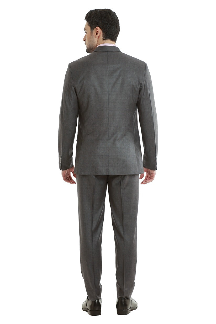 Oxford Grey Checks 3 Button 2 Piece Suit