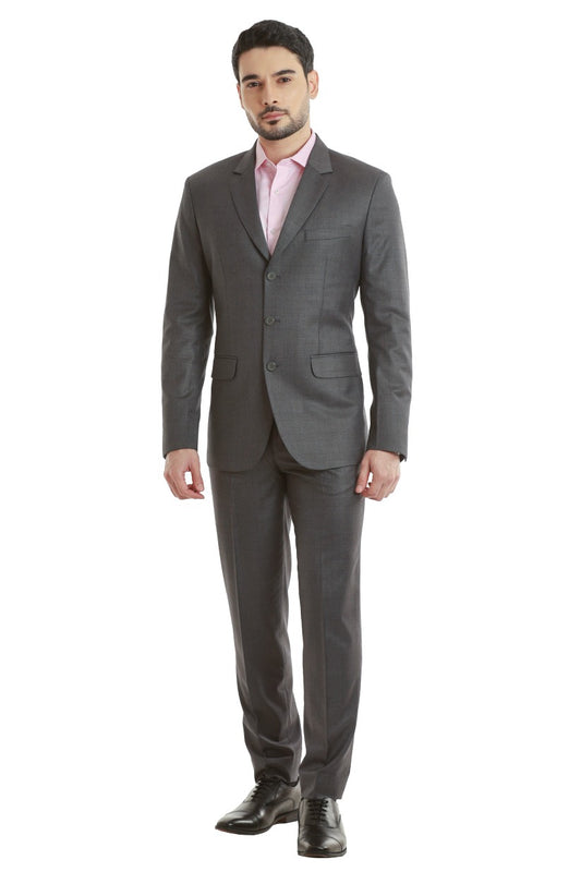 Oxford Grey Checks 3 Button 2 Piece Suit