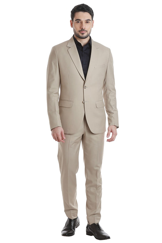Modern Taupe 2 Piece Suit