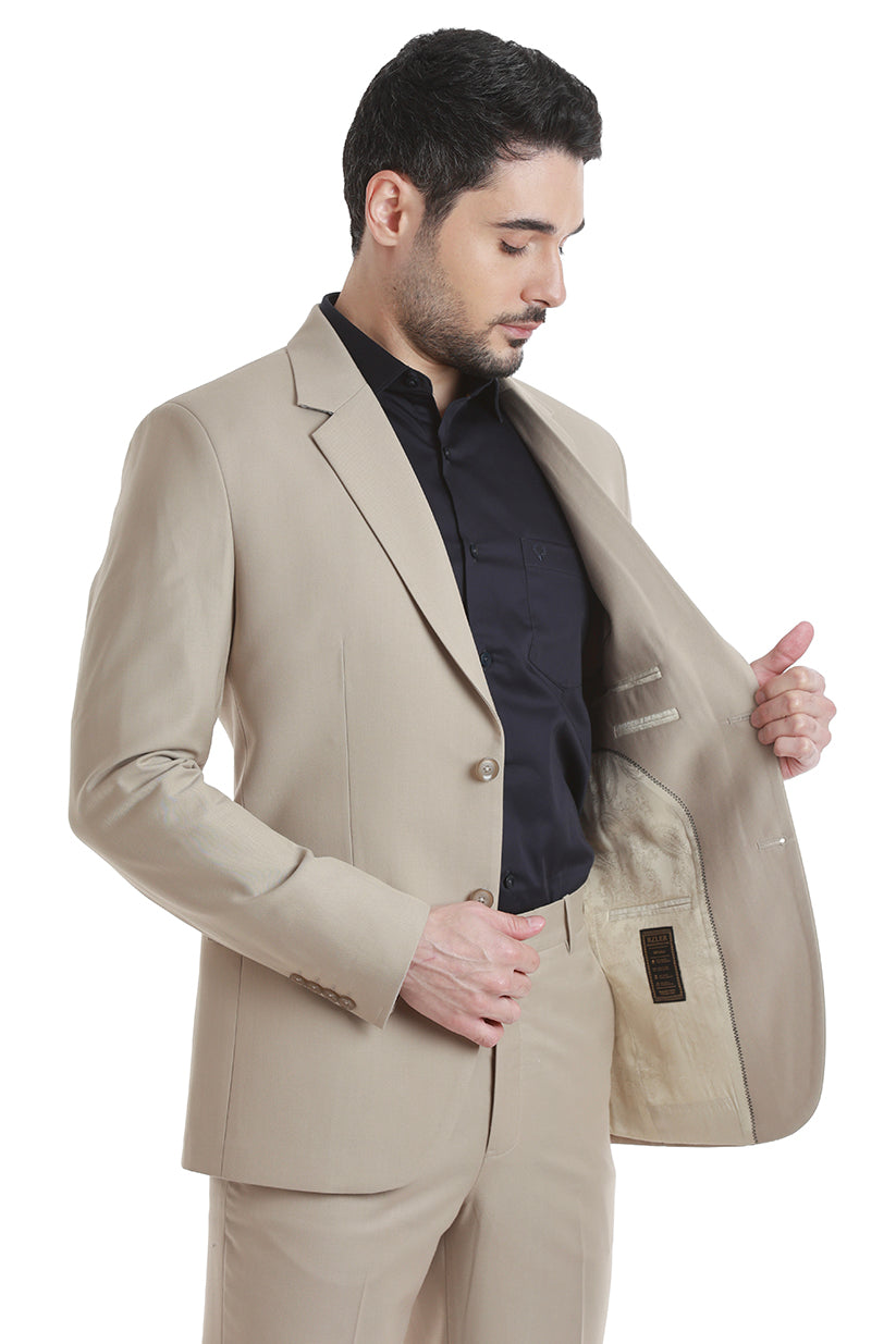 Modern Taupe 2 Piece Suit