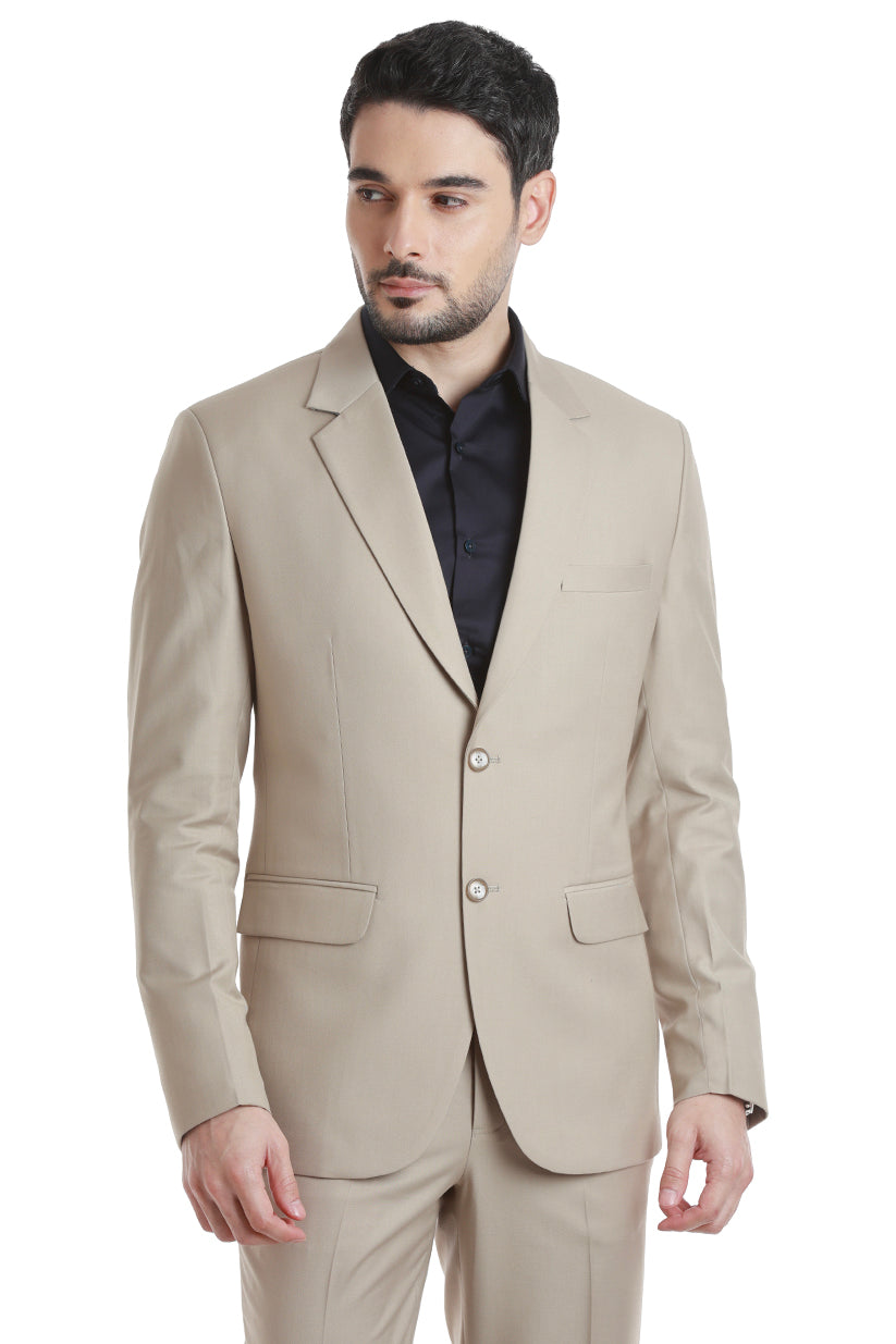 Modern Taupe 2 Piece Suit