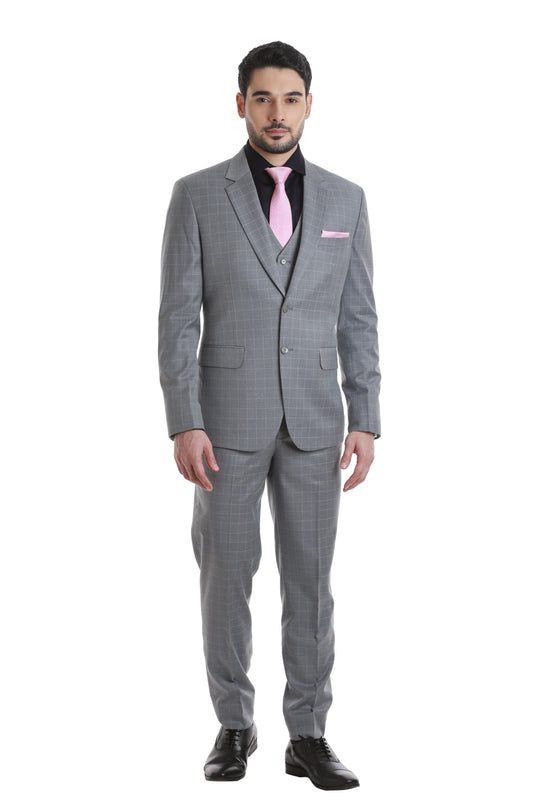 Urban Grey Checks 3 Piece Suit