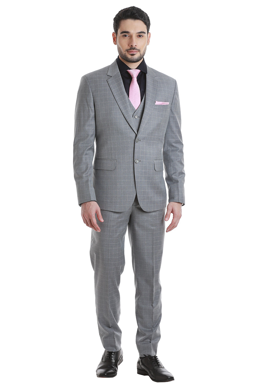Urban Grey Checks 3 Piece Suit