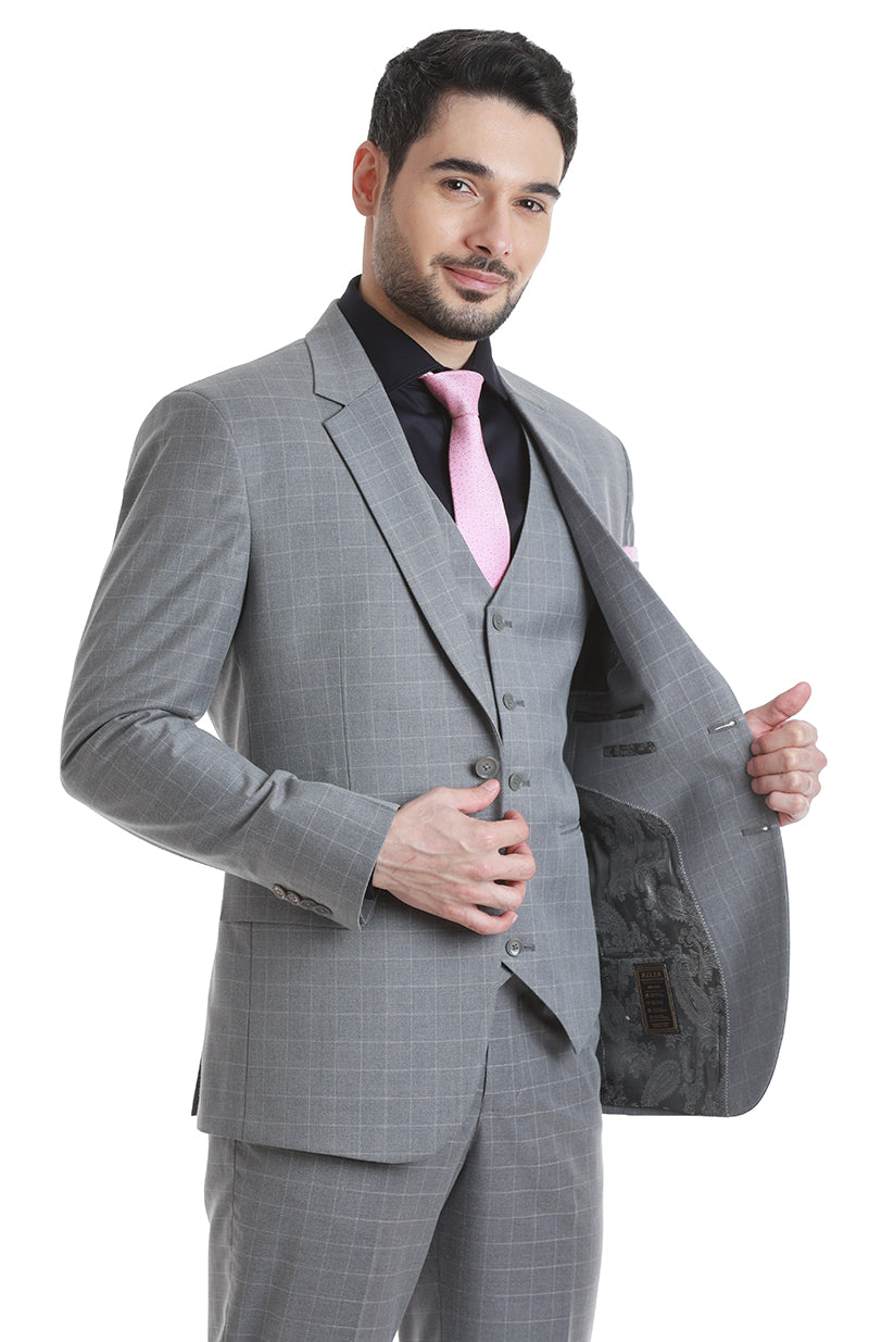Urban Grey Checks 3 Piece Suit