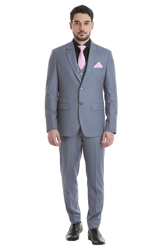 Charcoal Textured 3 Piece Suit