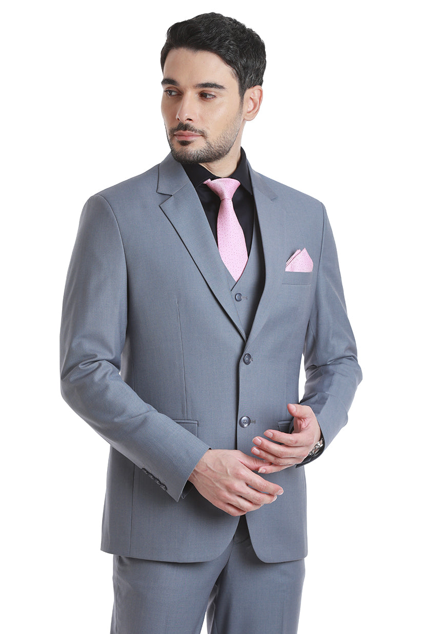 Charcoal Textured 3 Piece Suit
