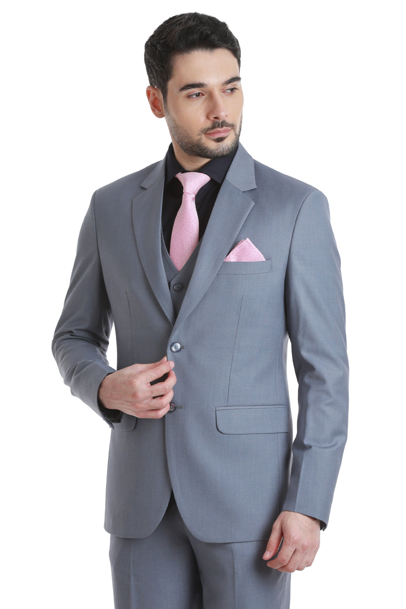 Charcoal Textured 3 Piece Suit