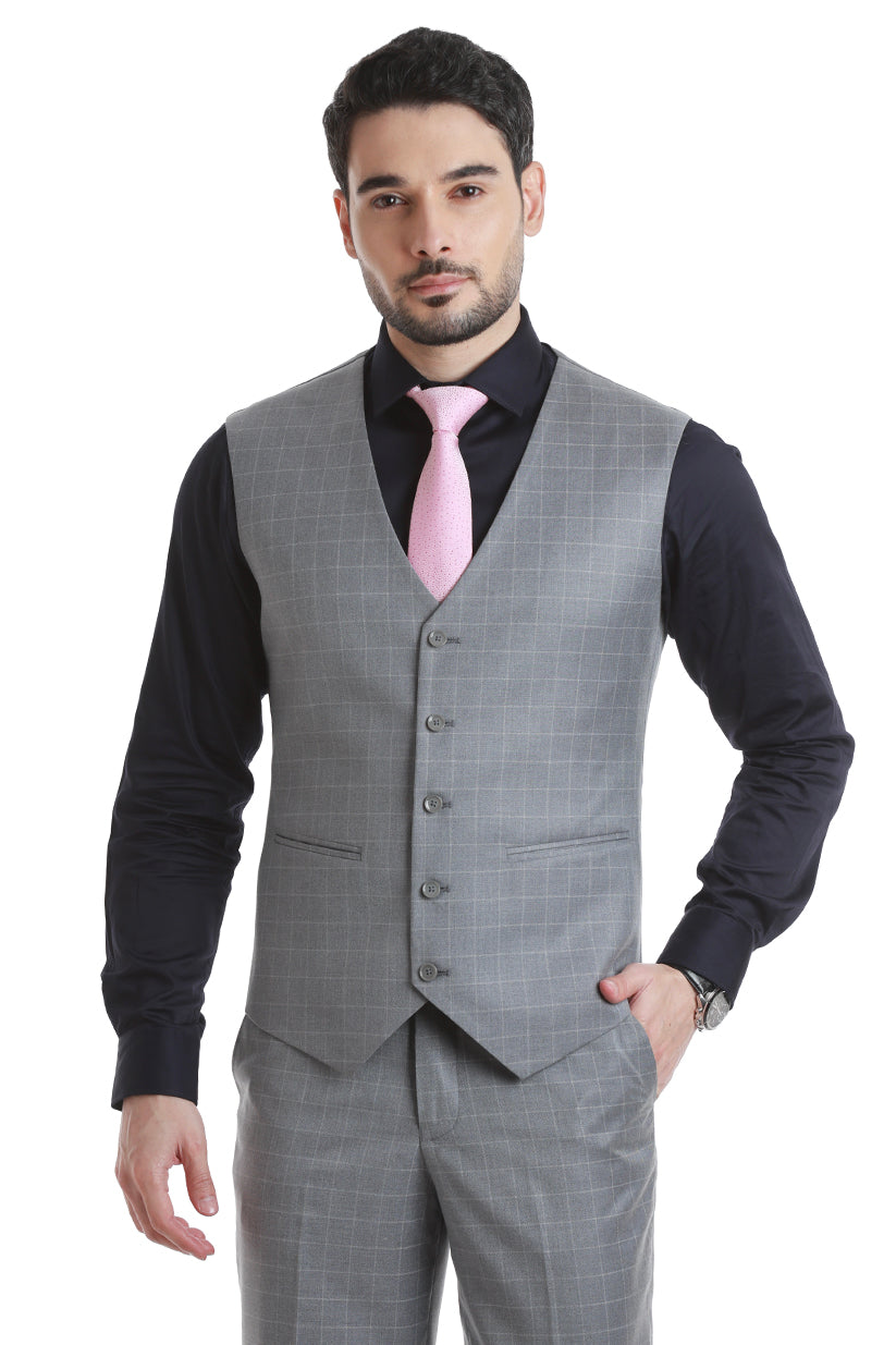 Urban Grey Checks 3 Piece Suit
