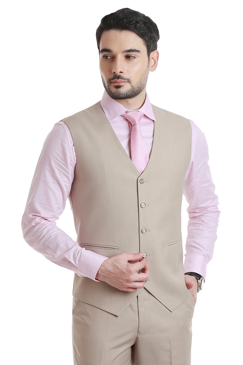Classic Beige 3 Piece Suit