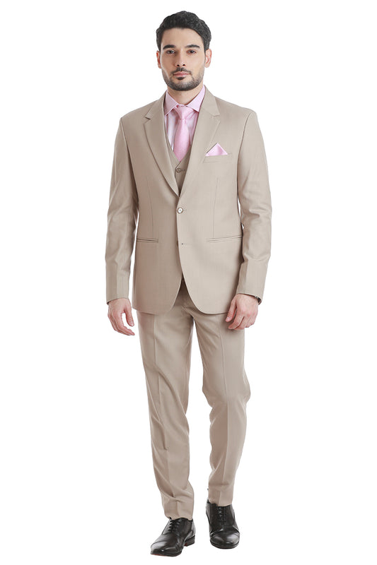 Classic Beige 3 Piece Suit