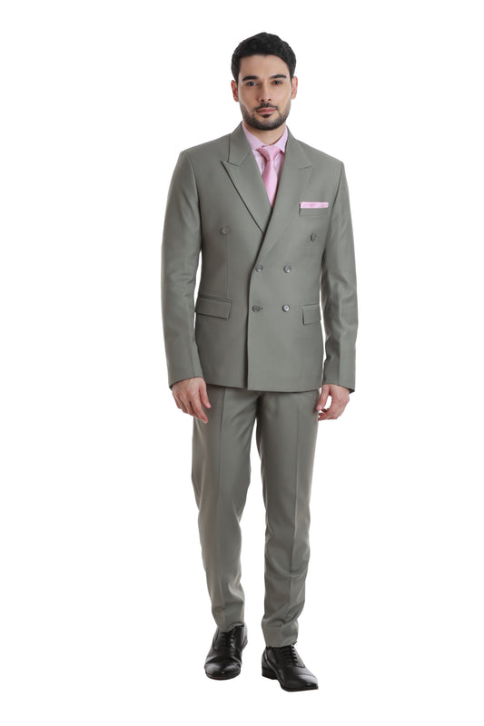 Sage Green Double-Breasted Suit
