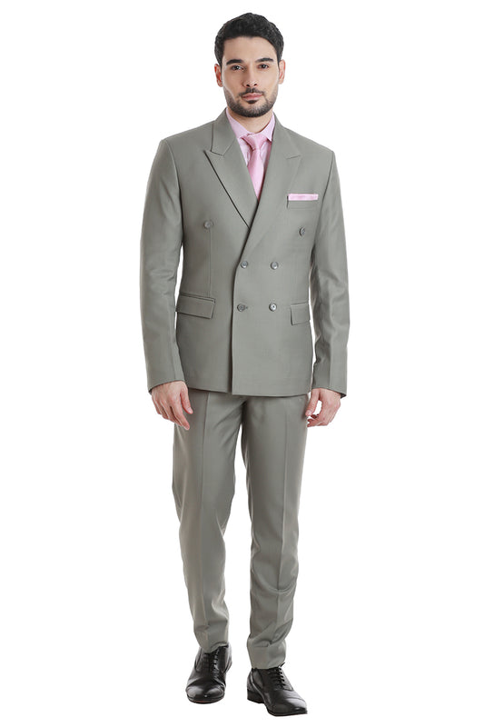 Sage Green Double-Breasted Suit