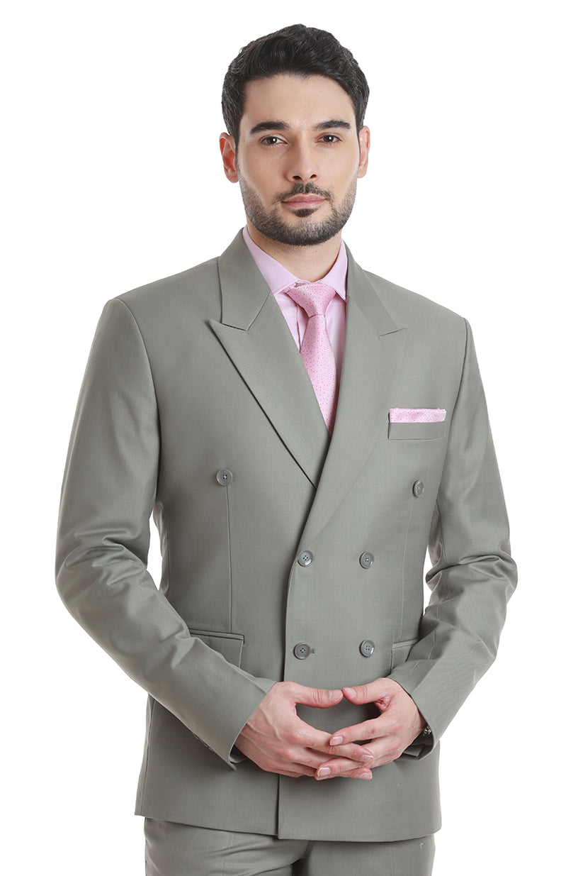 Sage Green Double-Breasted Suit