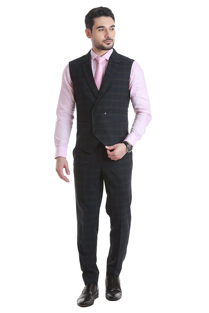 Black Checks 3 Piece Suit
