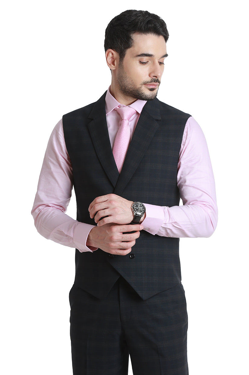 Black Checks 3 Piece Suit