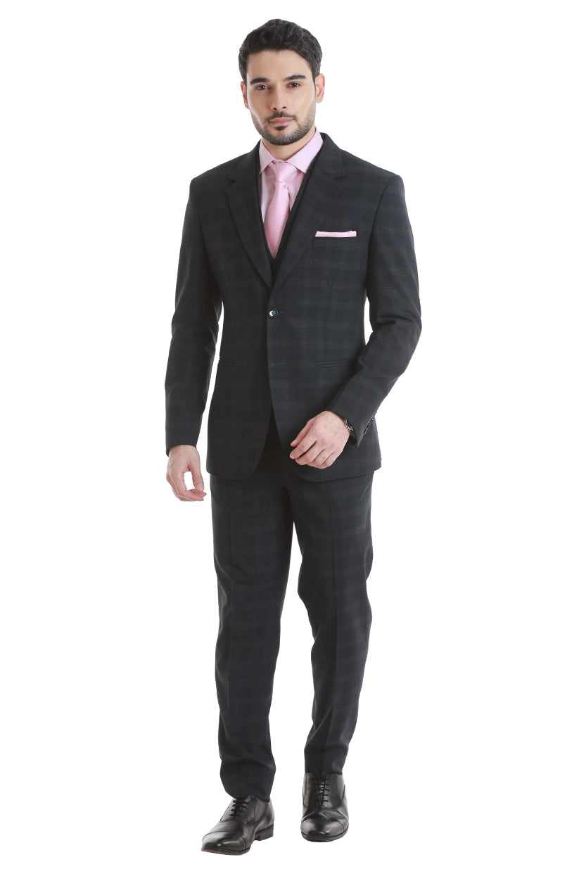 Black Checks 3 Piece Suit